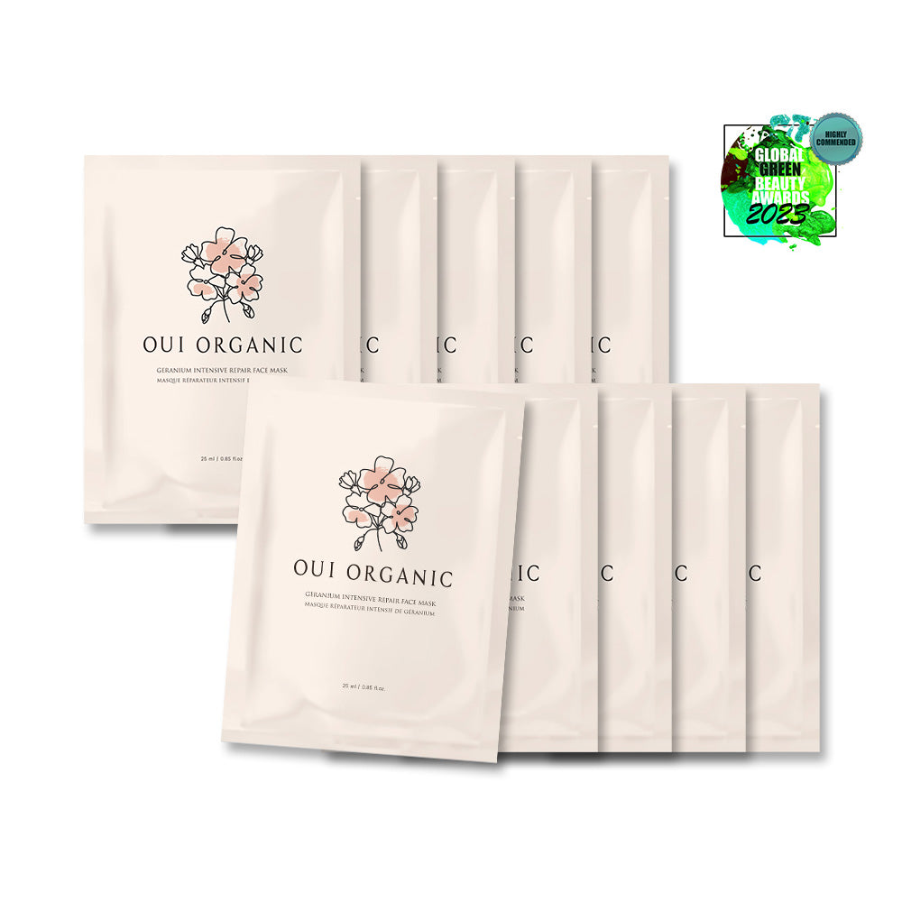 2026年春節限搶|OUI ORGANIC唯有機天竺葵全效修護面膜 10入組