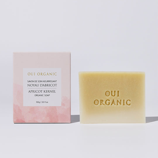 敏感肌手工皂推薦:Oui Organic唯有機 柔嫩滋養植萃手工皂-杏桃核仁(無香精)