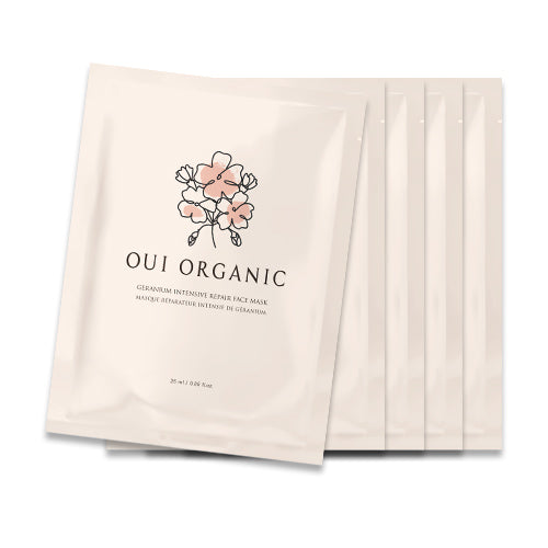 敏感肌醫美術後修護面膜推薦：天竺葵全效修護面膜｜【唯有機OUI ORGANIC】