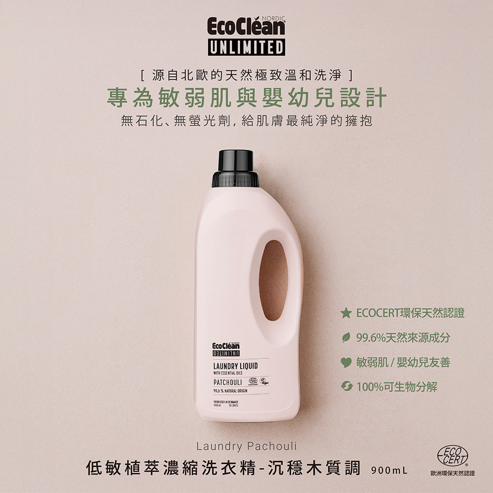 洗衣精推薦｜【丹麥清潔品】低敏植萃濃縮洗衣精-沉穩木質調