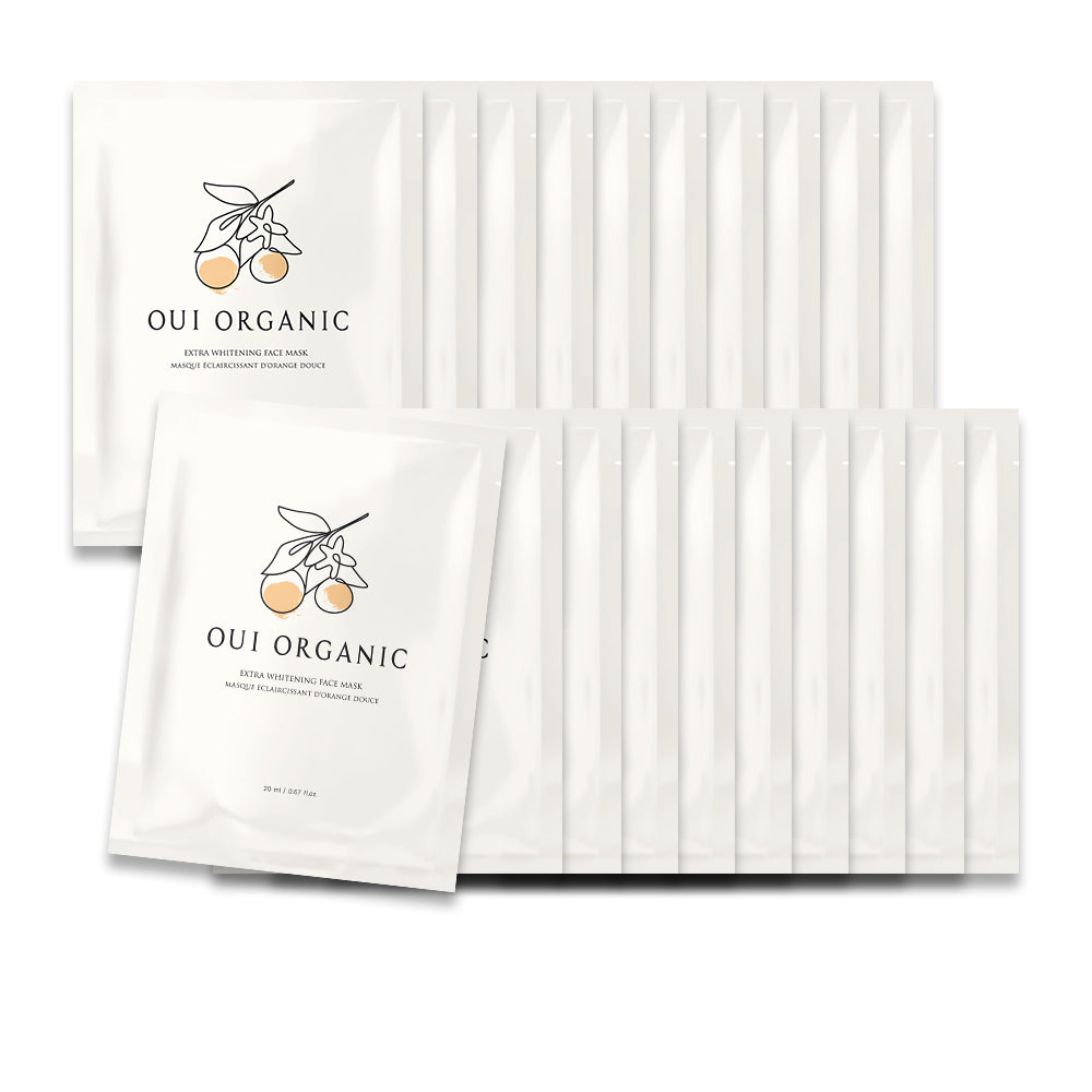 今夏曬後美白面膜推薦：Oui Organic唯有機 甜橙淨白極光面膜 多入組